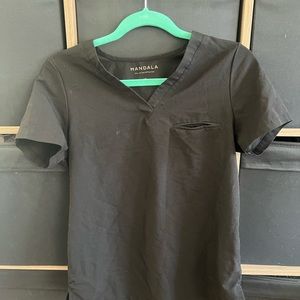 MANDALA black scrub set, jogger pant P-XS and XS top set